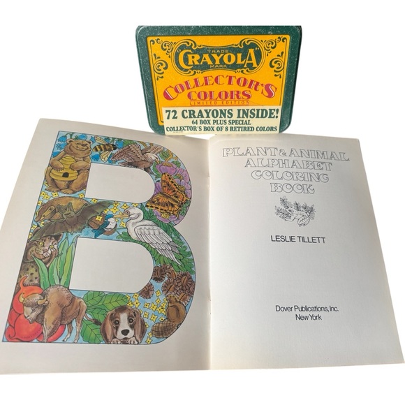 VTG NOS Gifting Bundle Collector Tin Crayola Crayons w/2 Artisan Coloring Books - Picture 4 of 11